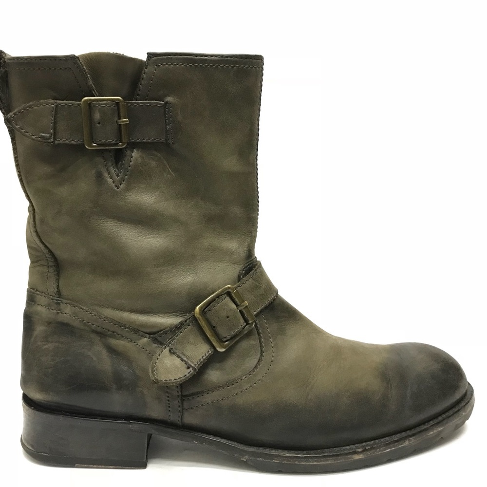 John Varvatos Star USA Olive/black Boots Sz 12